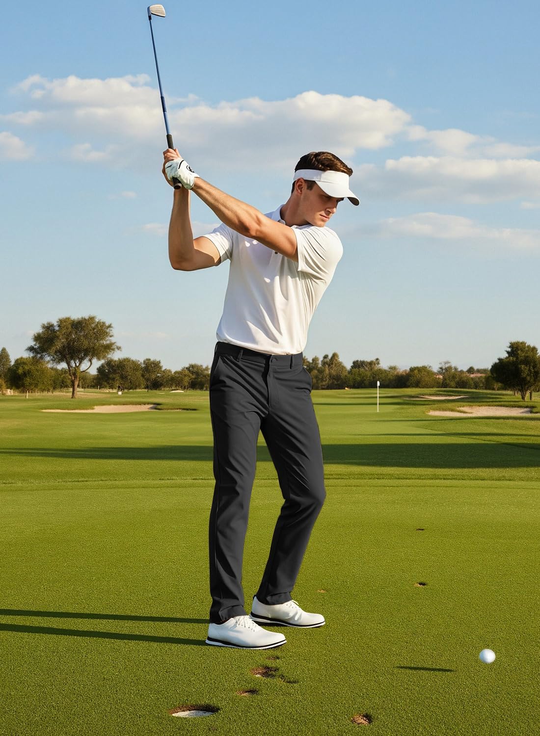 Men's Golf Pants Stretch Work Dress Comfy Pants Lightweight Quick Dry Casual Slacks Trousers with Pockets Men's Golf Pants Stretch Work Dress Comfy Pants Lightweight Quick Dry Casual Slacks Trousers with Pockets