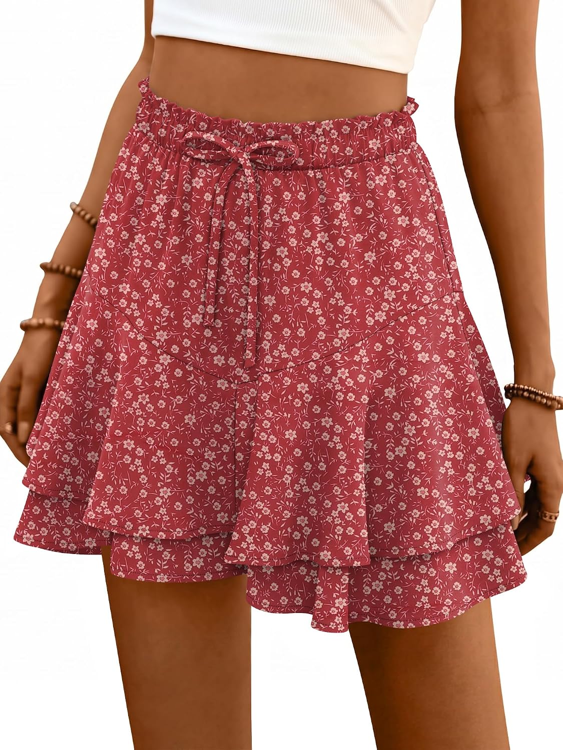 Skorts for Woman Ruffle Mini Skirts Flowy Boho Athletic Shorts High Waisted Trendy Outfits Ladies Skorts for Woman Ruffle Mini Skirts Flowy Boho Athletic Shorts High Waisted Trendy Outfits Ladies