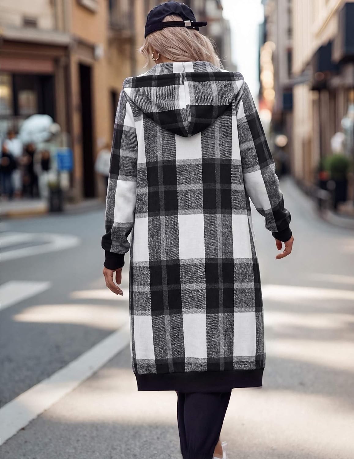 Women's Zip Up Hoodies Oversized Long Fleece Sweatshirts Hooded Casual Jacket Coat with Pockets Trendy Hoodie