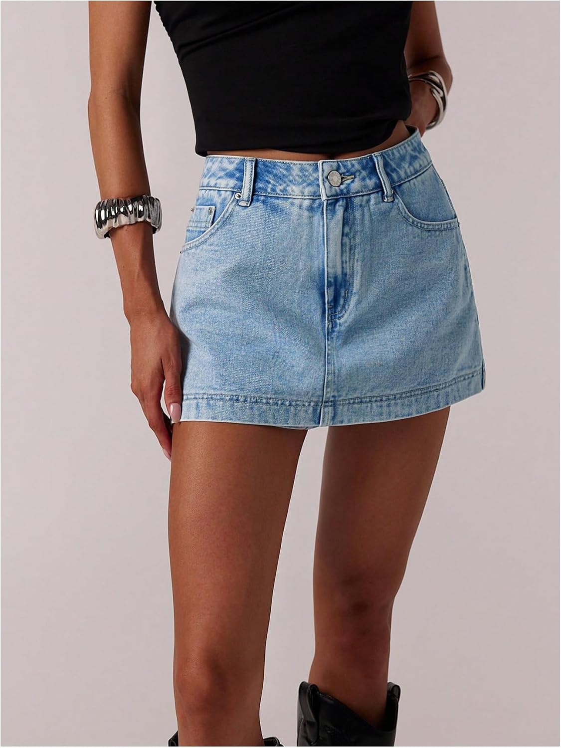 Women's Jean Skirt Shorts Y2k Mini Skirt Skorts Streetwear
