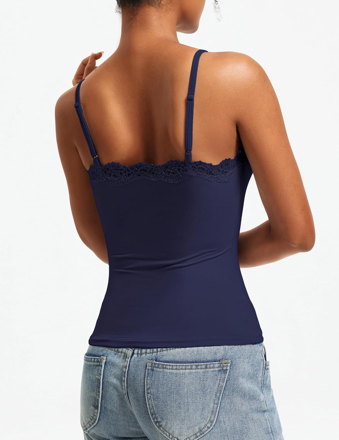 Women's Lace Trim Tank Tops Square Neck Camisole Going Out Top Slim Fit Trendy Summer Women's Lace Trim Tank Tops Square Neck Camisole Going Out Top Slim Fit Trendy Summer