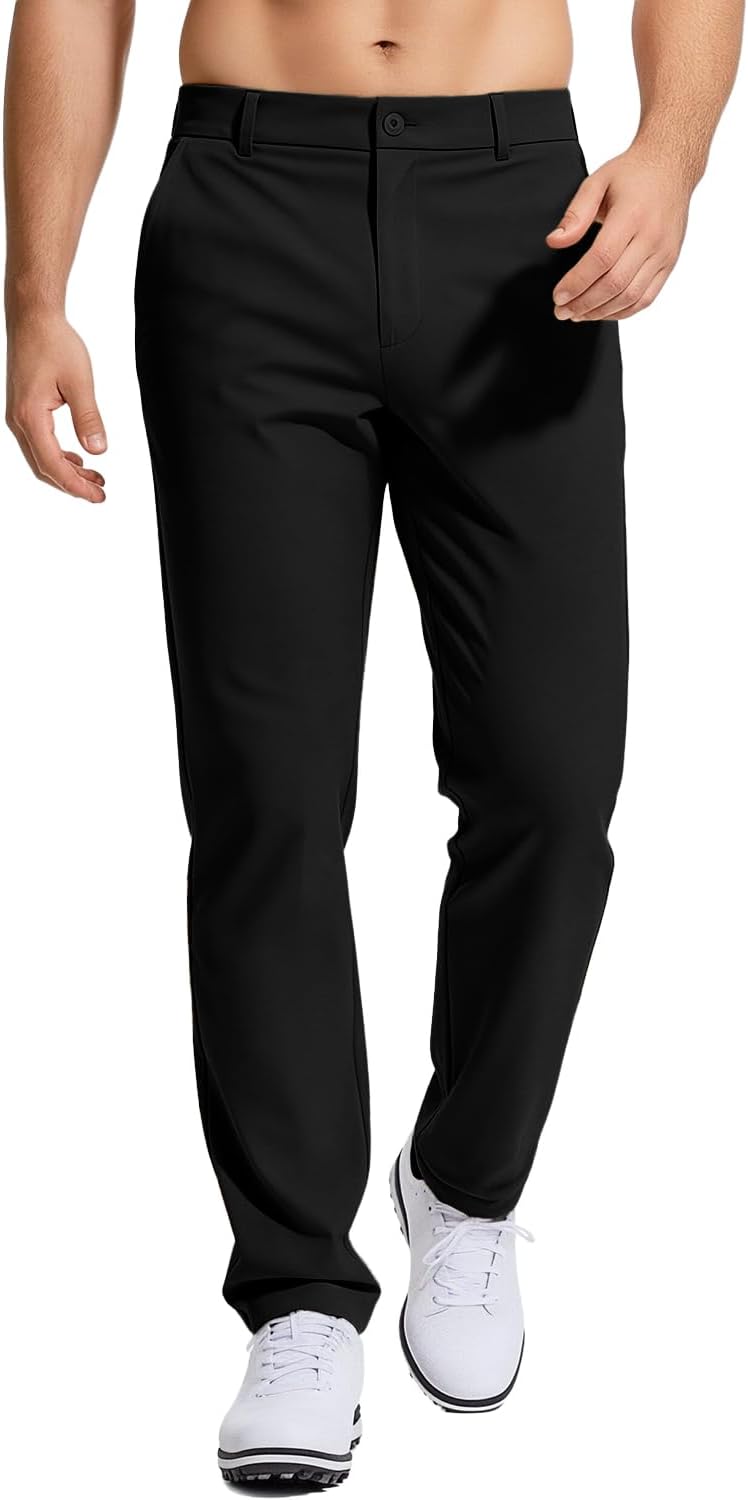 Men's Golf Pants Stretch Work Dress Comfy Pants Lightweight Quick Dry Casual Slacks Trousers with Pockets Men's Golf Pants Stretch Work Dress Comfy Pants Lightweight Quick Dry Casual Slacks Trousers with Pockets