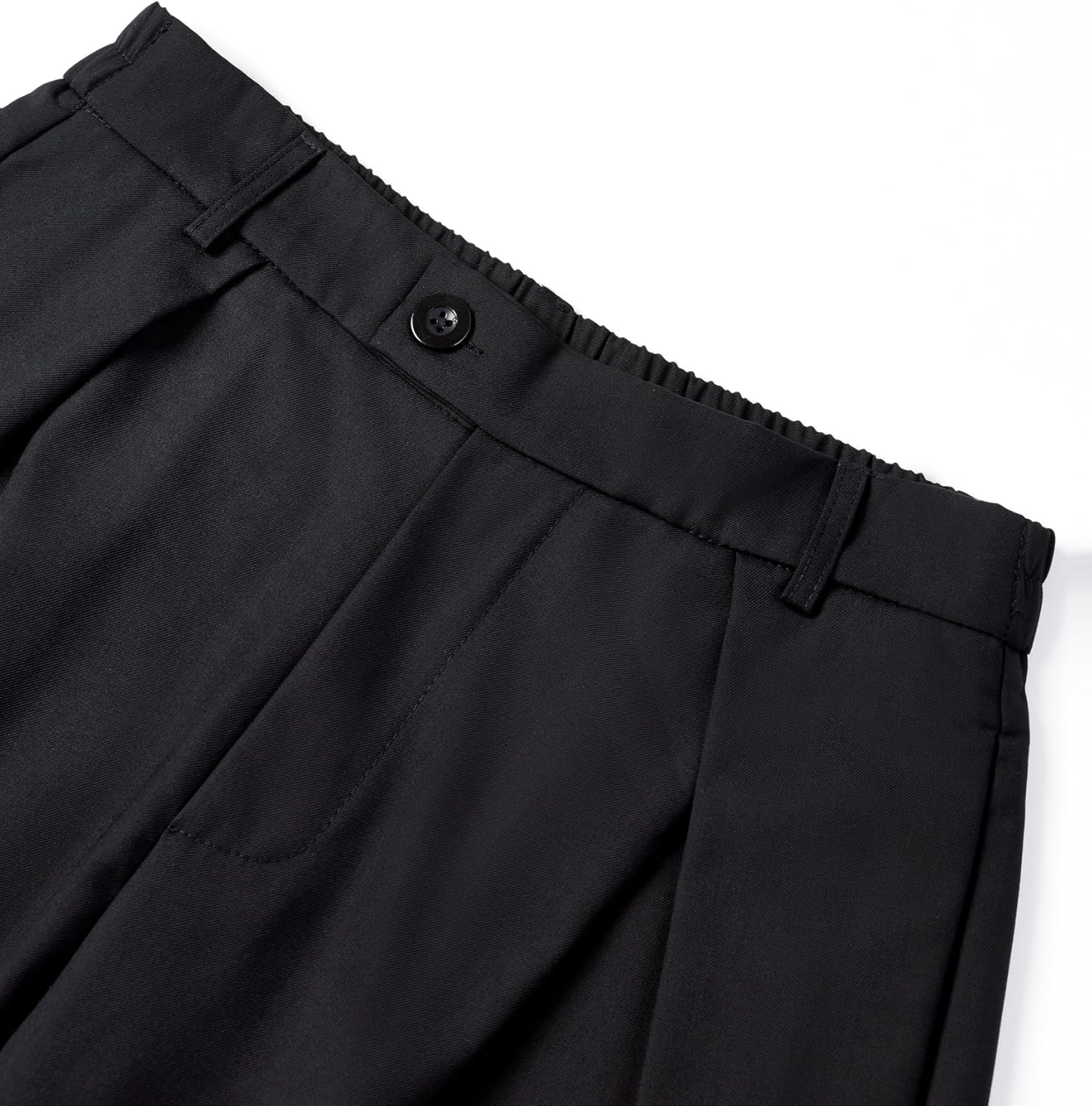Men's Baggy Wide Leg Pants Zipper Fly Pleated Trousers Casual Dress Pants with Pocket
