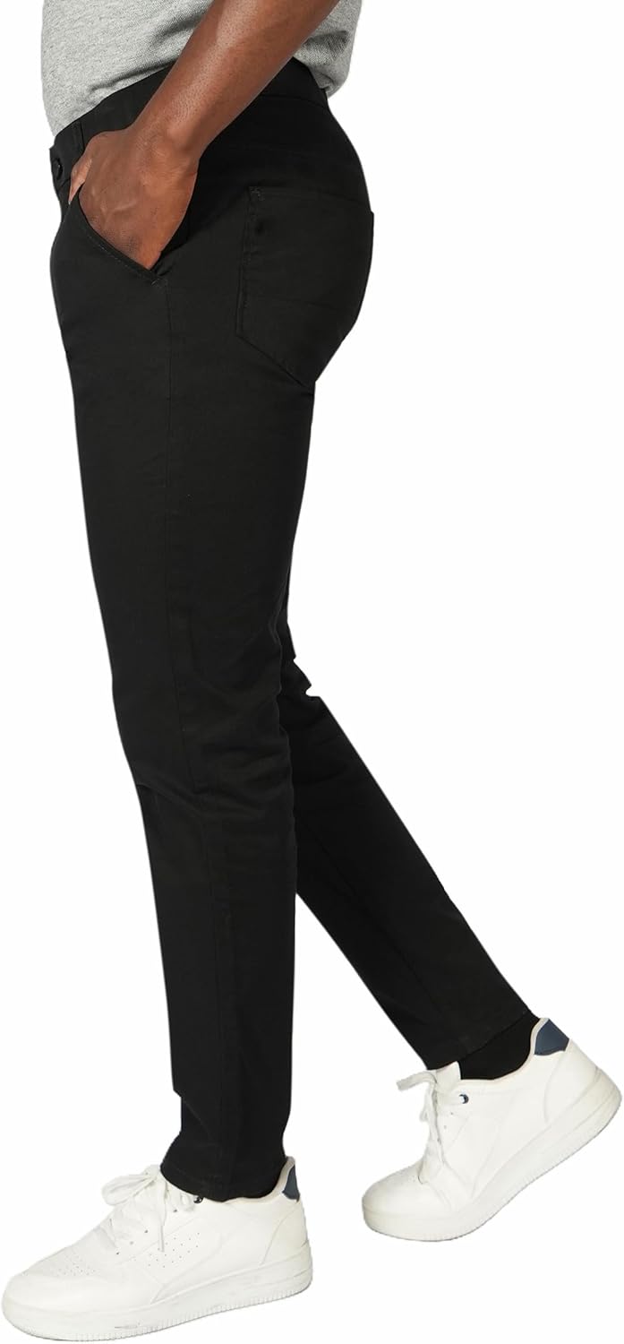 Men's Skinny Stretchy Pants Colored Pants Slim Fit Slacks Tapered Trousers