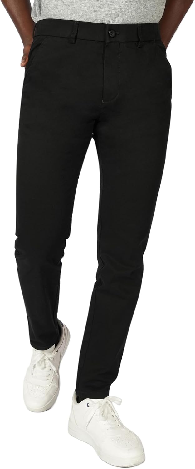 Men's Skinny Stretchy Pants Colored Pants Slim Fit Slacks Tapered Trousers