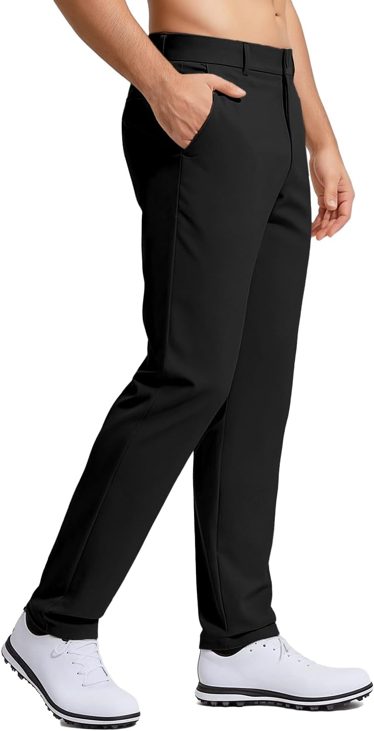 Men's Golf Pants Stretch Work Dress Comfy Pants Lightweight Quick Dry Casual Slacks Trousers with Pockets Men's Golf Pants Stretch Work Dress Comfy Pants Lightweight Quick Dry Casual Slacks Trousers with Pockets