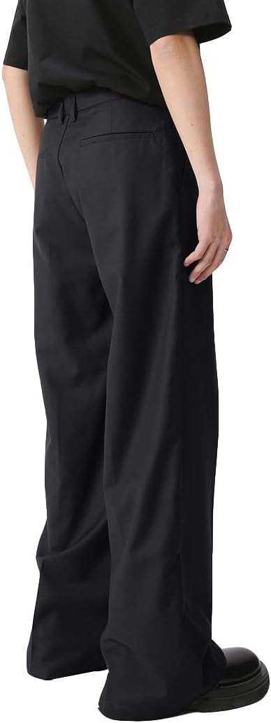 Men's Baggy Dress Pants Zipper Fly Pleated Wide Leg Dress Pants Business Casual Work Long Trousers with Pocket Men's Baggy Dress Pants Zipper Fly Pleated Wide Leg Dress Pants Business Casual Work Long Trousers with Pocket