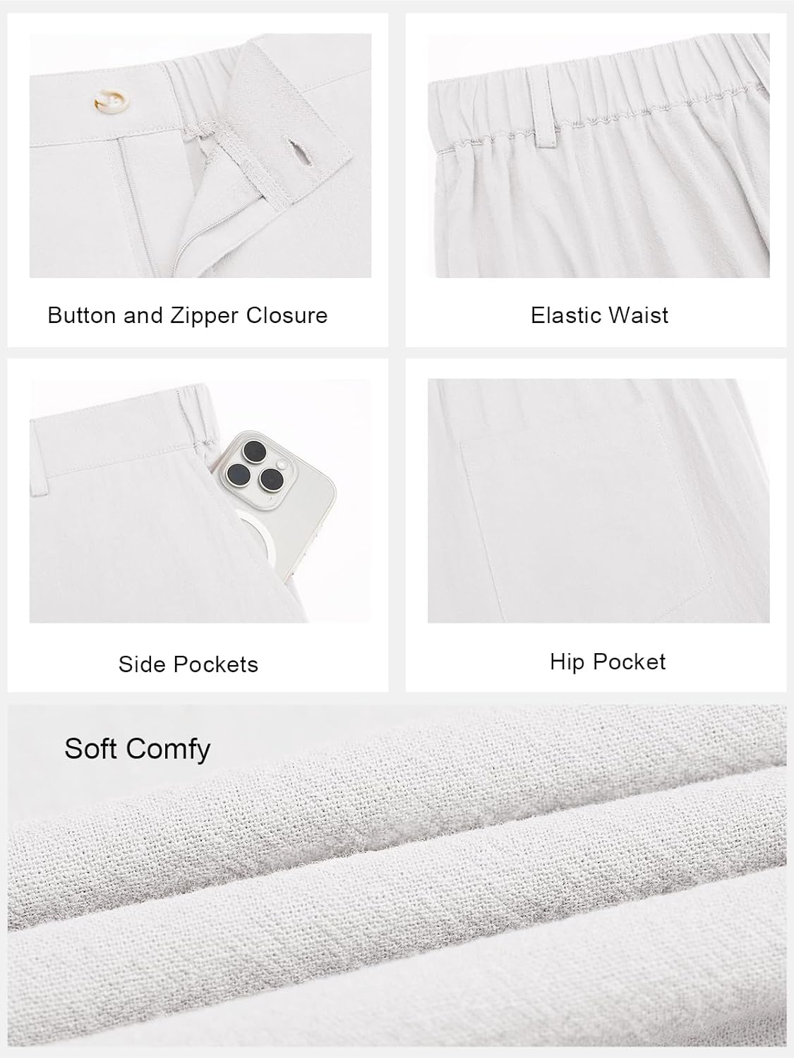 Mens Casual Pants Linen Elastic Waist Lightweight Straight Leg Pants Cotton Loose Fit Summer Beach Yoga Trousers Mens Casual Pants Linen Elastic Waist Lightweight Straight Leg Pants Cotton Loose Fit Summer Beach Yoga Trousers