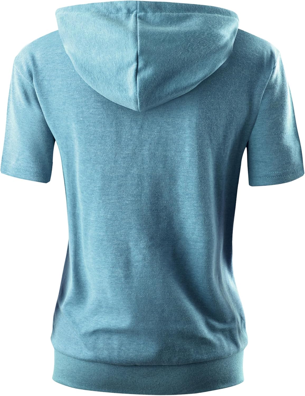 Womens Slim Fit Zip Up Hoodie Short Sleeve Thin Jacket Full Zip Sweatshirt with